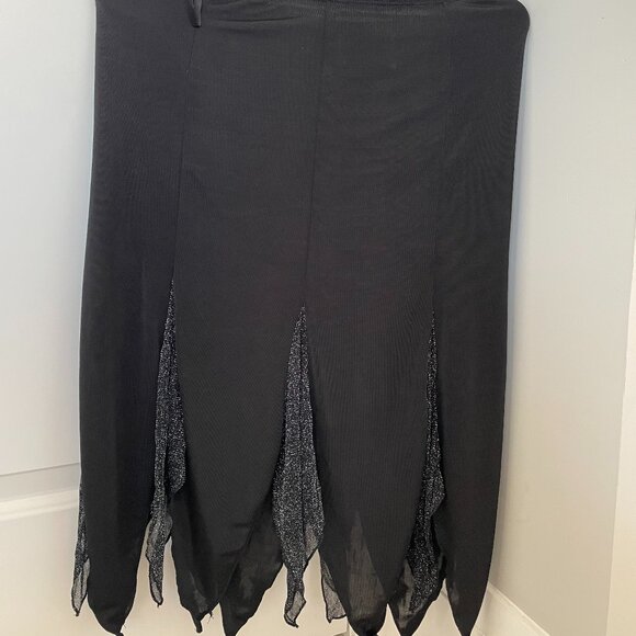 🖤 Gothic Handkerchief Hem Black Skirt 🖤 - Picture 1 of 2